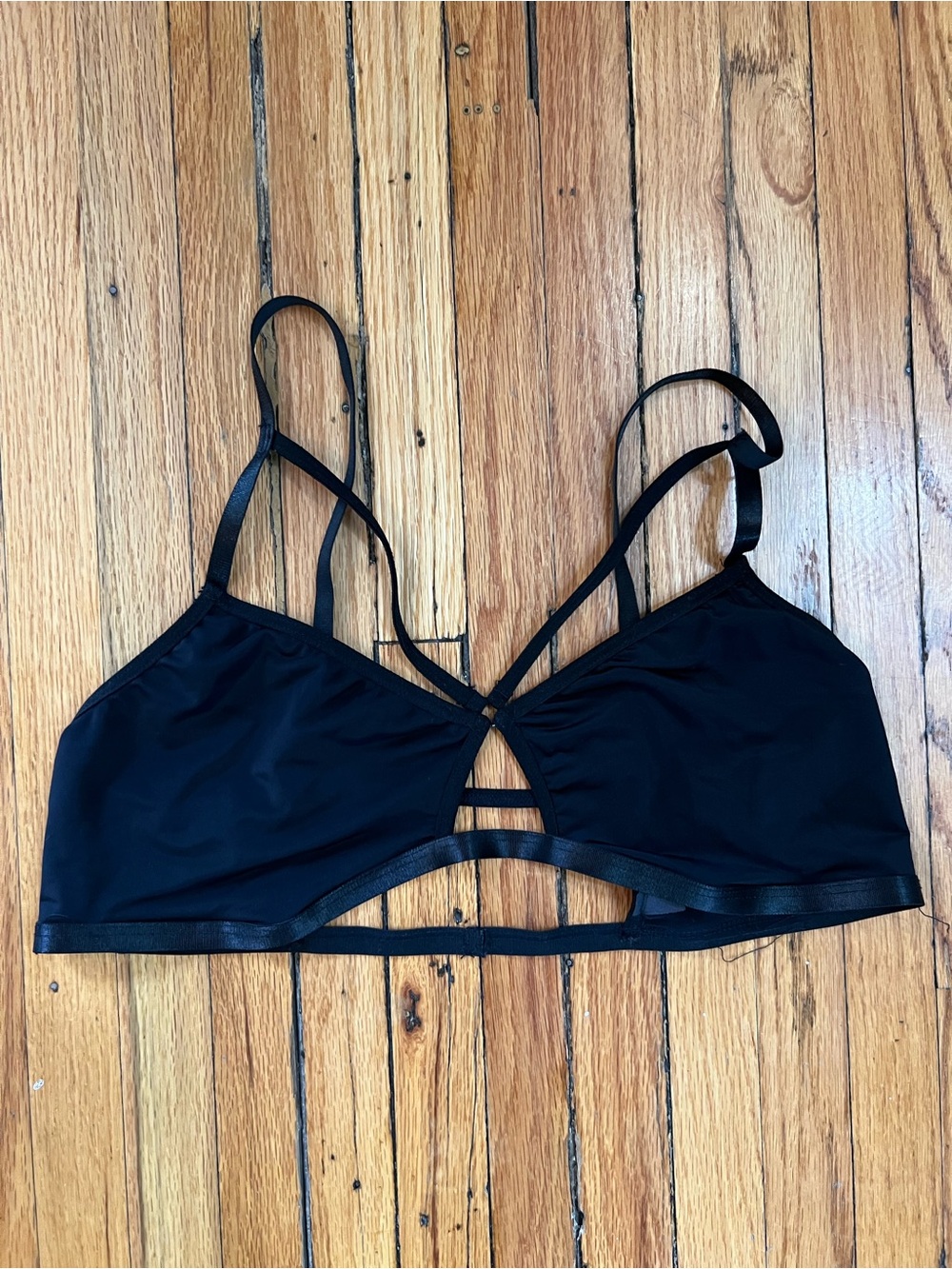 Urban Outfitters Black Strappy Triangle Bralette